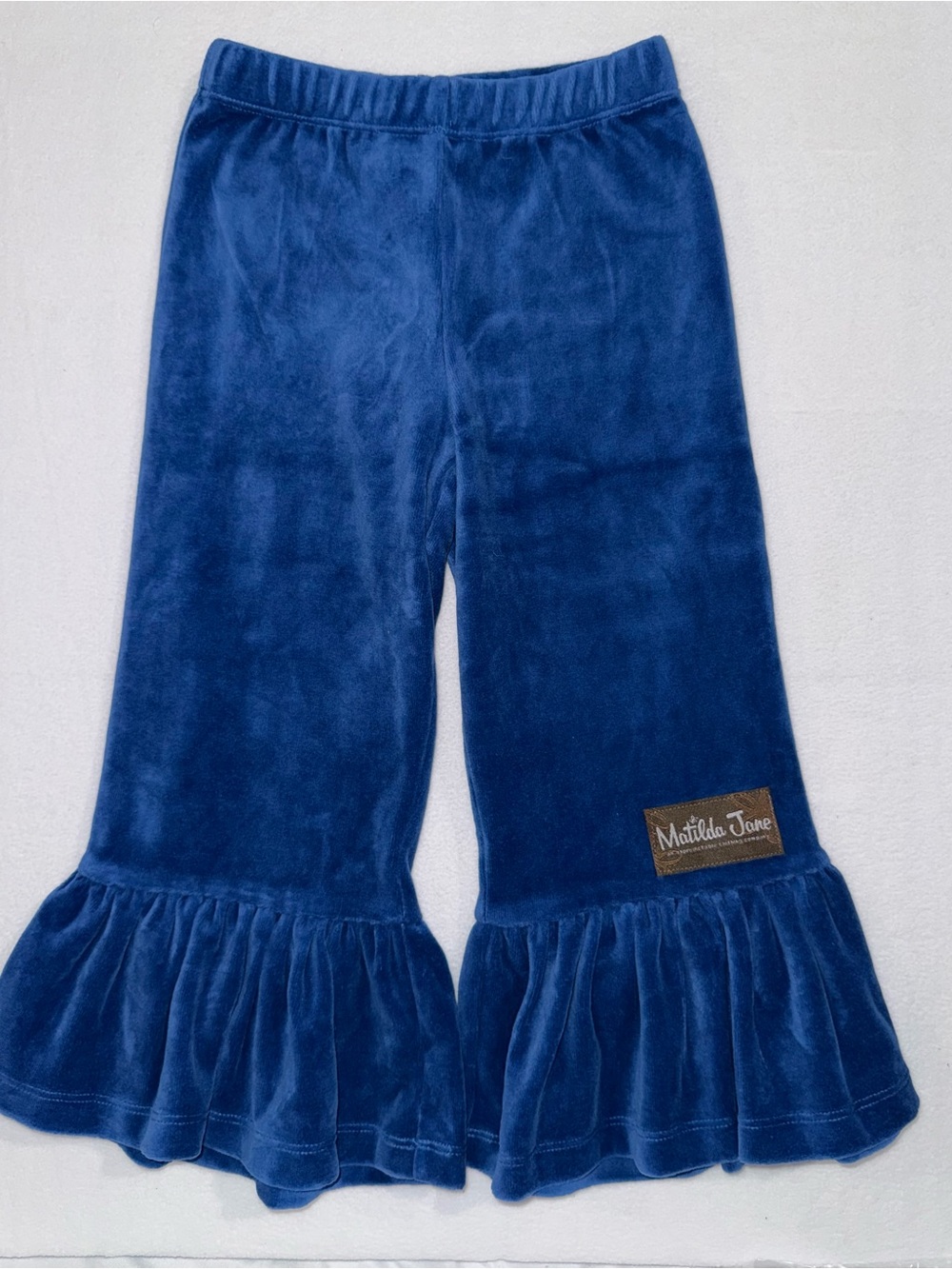 NWT Matilda Jane Velvet Ruffle Pants - Blue 4T